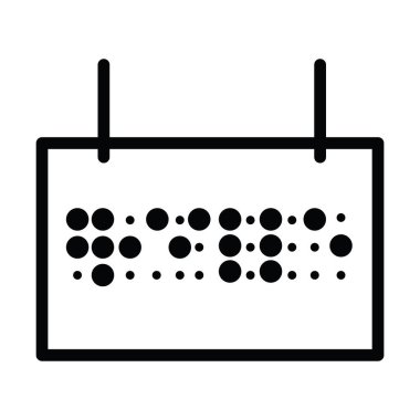 Braille noktalar kod resimleme tasarımı