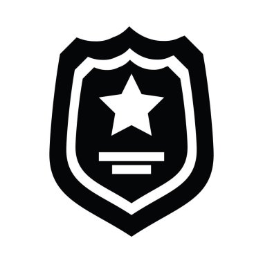 Polis silueti amblem çizimi tasarımı