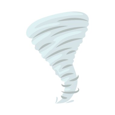 Kasırga beyaz dizaynda izole edildi