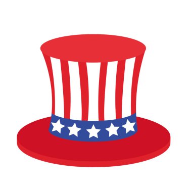 Başkan günü şapka illüstrasyon tasarımı