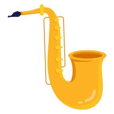 jazz saksafon enstrümanı izole edilmiş simge