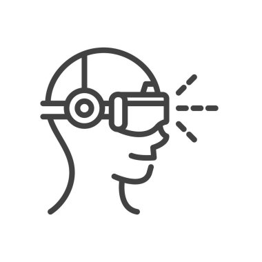 gözlük simgesine sahip sanal gerçeklik kullanıcısı