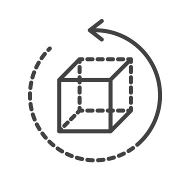 sanal gerçeklik küp izole edilmiş simgesi