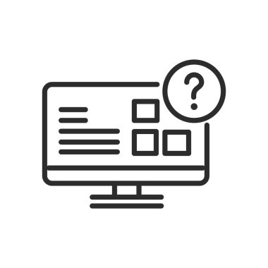 Müşteri desteği çevrimiçi simge illüstrasyonu