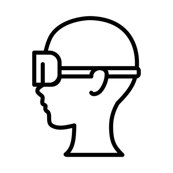 Virtual Reality User Isolated Icon Vector Graphics