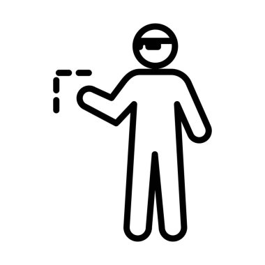 gözlük simgesine sahip sanal gerçeklik kullanıcısı