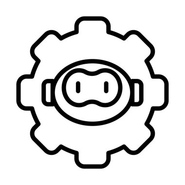 Chatbot yenilikçi simge izole tasarımı yardım