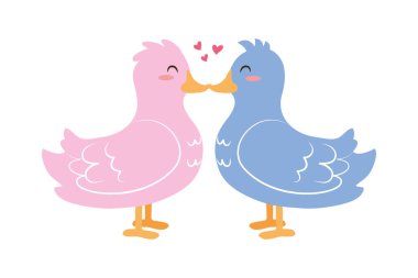 Dünya Öpücük Günü illüstrasyonu izole