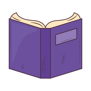 Şiir kitabı açık izole tasarım