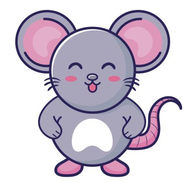 sevimli sevimli fare karakteri izole edildi