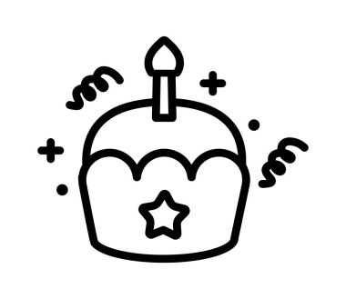 Mumlu doğum günü pastası.