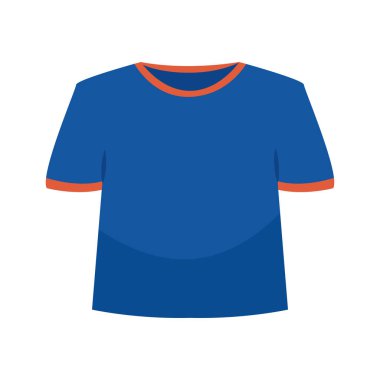 Mavi tişört. Yaz kıyafetleri izole.