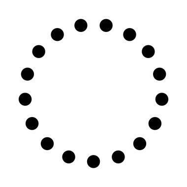 dairesel noktalar Geometrik şekil tasarım simgesi