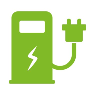 sürdürülebilir enerji simgesine sahip istasyon pompası