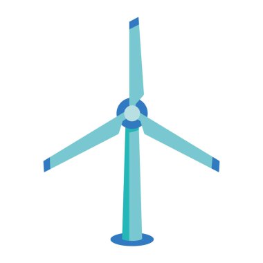 Rüzgar türbini yenilenebilir ve sürdürülebilir enerji simgesi