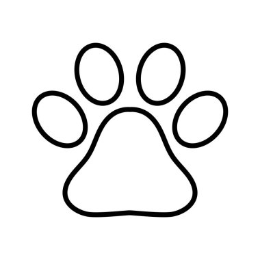 pati yazdırma köpek izole edilmiş biçim simgesi