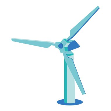 Rüzgar türbini sürdürülebilir enerji simgesi