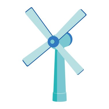 Rüzgar türbini kulesi yenilenebilir enerji simgesi