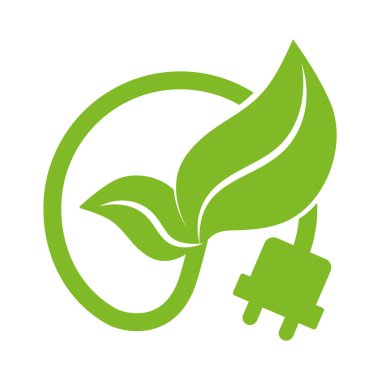 Yapraklar ve fişler sürdürülebilir ve yenilenebilir enerji simgesi
