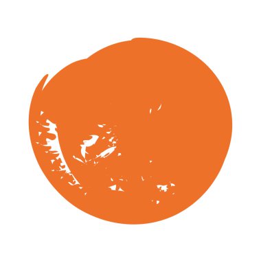 turuncu çember geometrik şekiller boyalı biçim simgesi