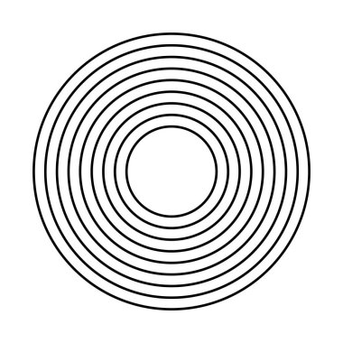dairesel dalgalar Geometrik şekil tasarım simgesi