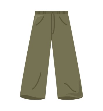 bahar giysileri yeşil pantolon izole