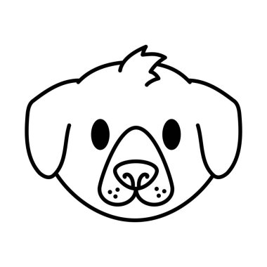 köpek başı hayvan simgesi doğrusal izole