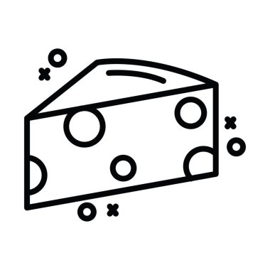 Peynir minimalist yiyecek simgesi izole