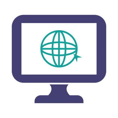 bilgisayar bağlantı teknolojisi simgesi izole edildi