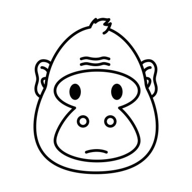 goril başlı hayvan simgesi doğrusal olarak izole edildi