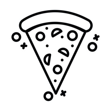 pizza minimalist food icon isolated clipart