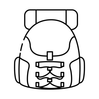 Sırt çantası ekipmanları dağcılık izole simgesi