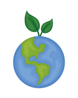 world eco sustainability isolated icon clipart