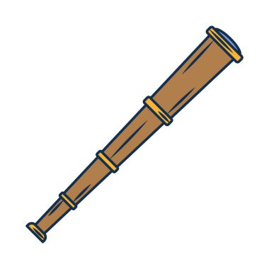 teleskop deniz simgesi izole edilmiş tasarım