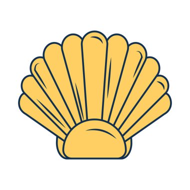 deniz kabuğu simgesi izole edilmiş tasarım