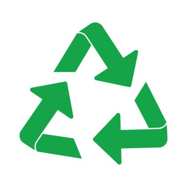 Oklar geri dönüşüm sembolü yeşil ekoloji simgesi