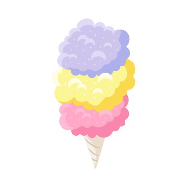 Pamuk helva lezzetli izole ikon