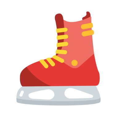 Kırmızı kar pateni spor malzemesi ikonu