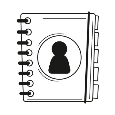 Kişi defteri çizim biçimi simgesi