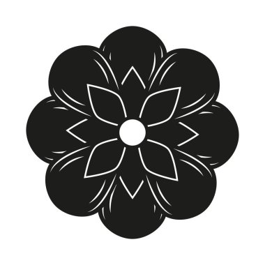 Siluet çiçek doğa izole ikon
