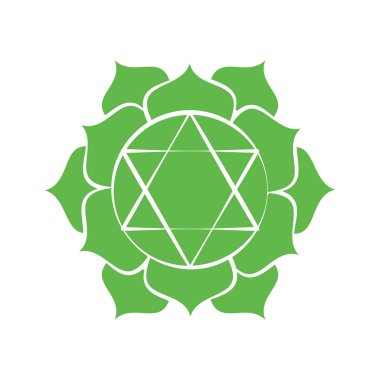 Ana hata kalp çakra sembolü izole edildi