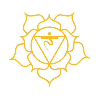 manipura solar plexus chakra mandala isolated clipart