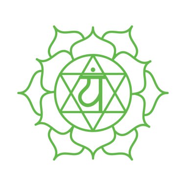 Ana hata kalp çakra mandala izole