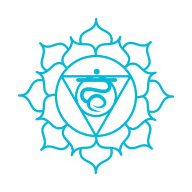Visuddha boğaz çakra mandala izole