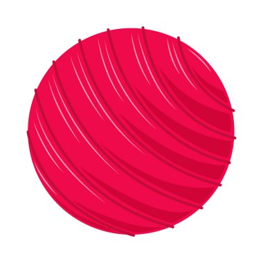 pilates topu kırmızı renk ekipman simgesi