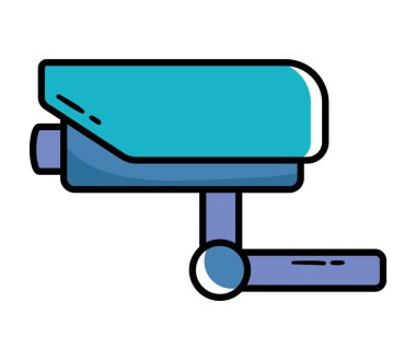 Güvenlik kamerası simgesi izole edildi