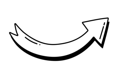 ok el çizilmiş öge simgesi