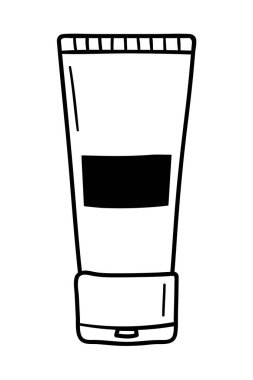 merhem tüpü el çizimi element simgesi