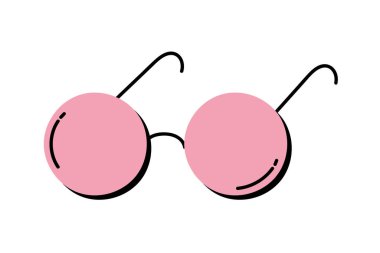 güneş gözlüğü el çizimi element simgesi