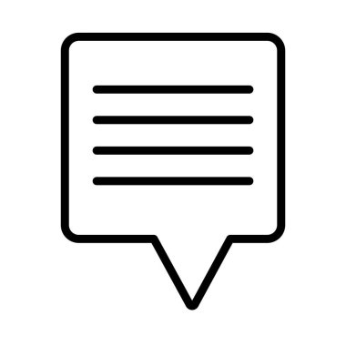 Kabarcık kişi simgesi satır biçimi konuş